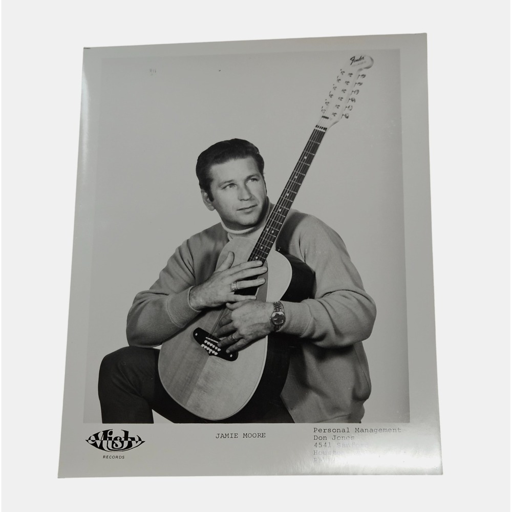 Vintage 60s 70s Jamie Moore Country Folk Music Singer Artist 8x10 Press Photo